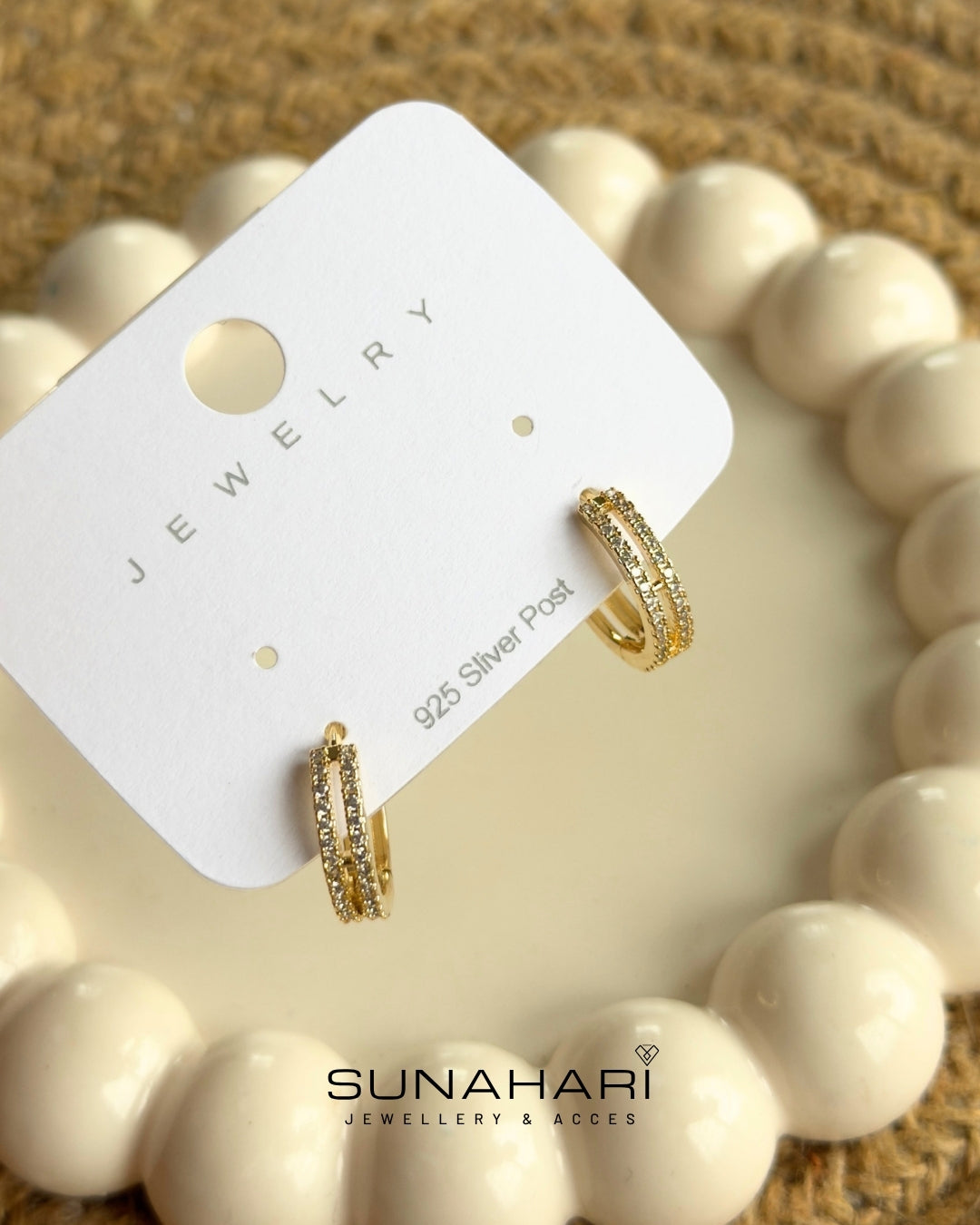 Golden Whisper Hoops