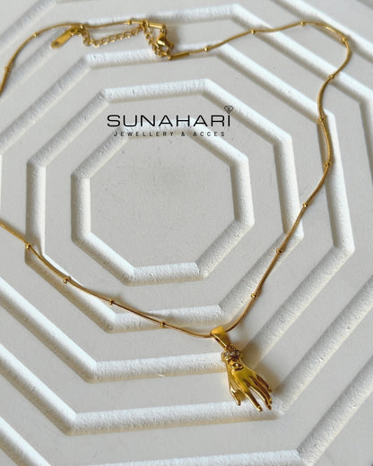 Talk To The Hand Necklace