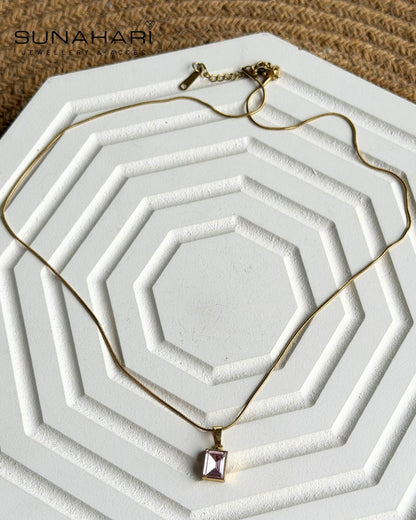 Pink Prism Necklace