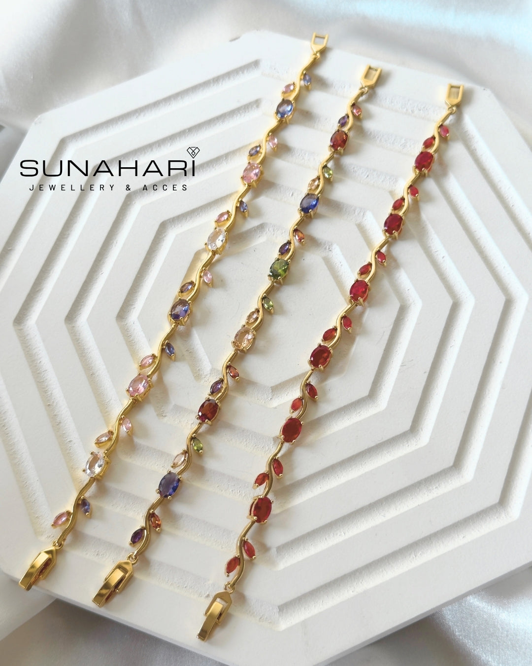Ruby Radiance Tulip Bracelet