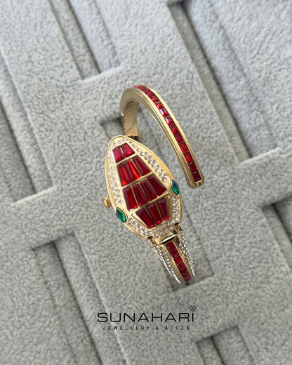 Serpenti Bracelet Watch – Ruby Red