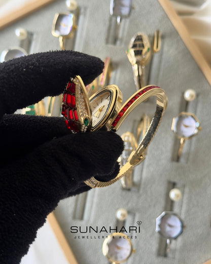 Serpenti Bracelet Watch – Ruby Red