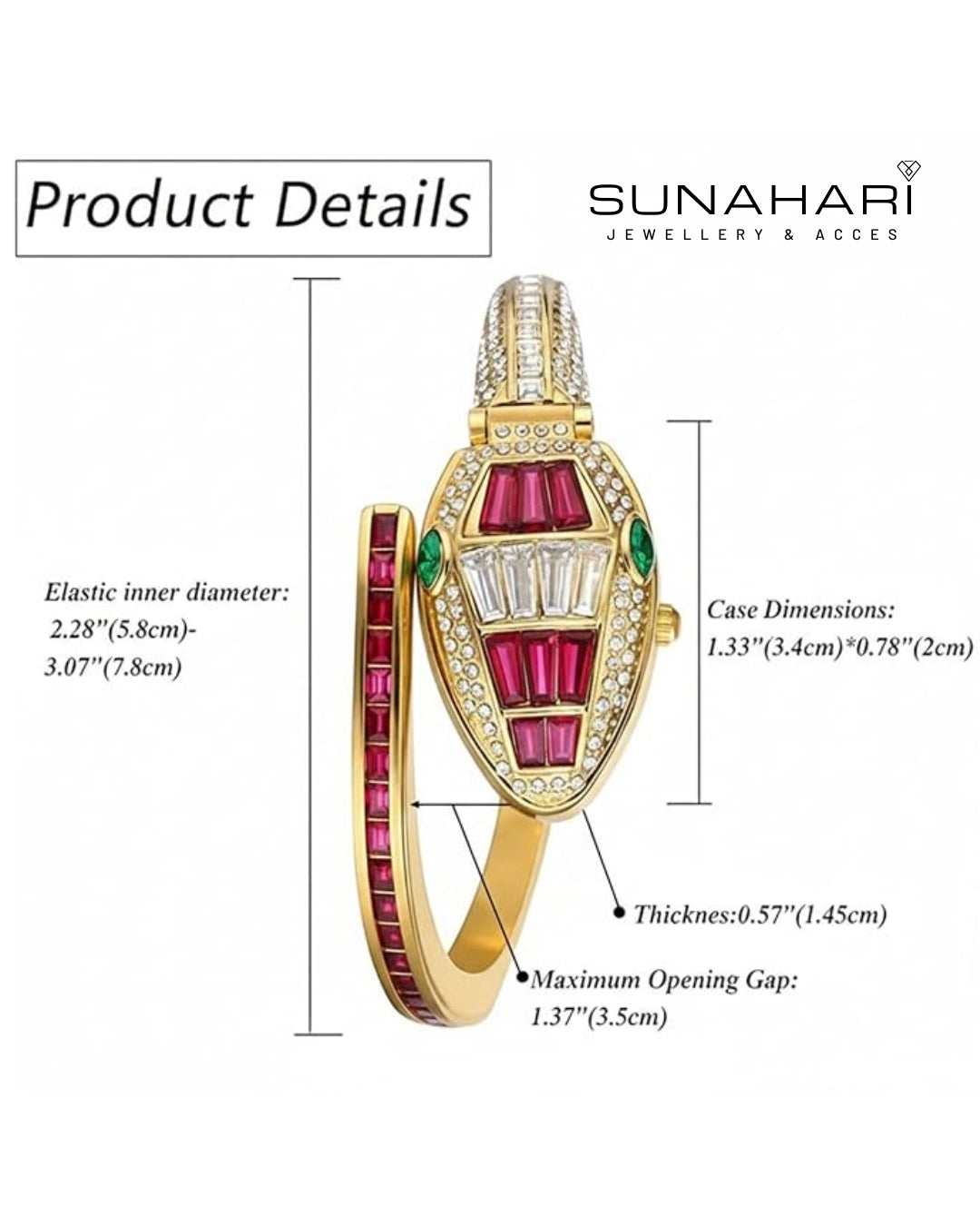 Serpenti Bracelet Watch – Ruby Red