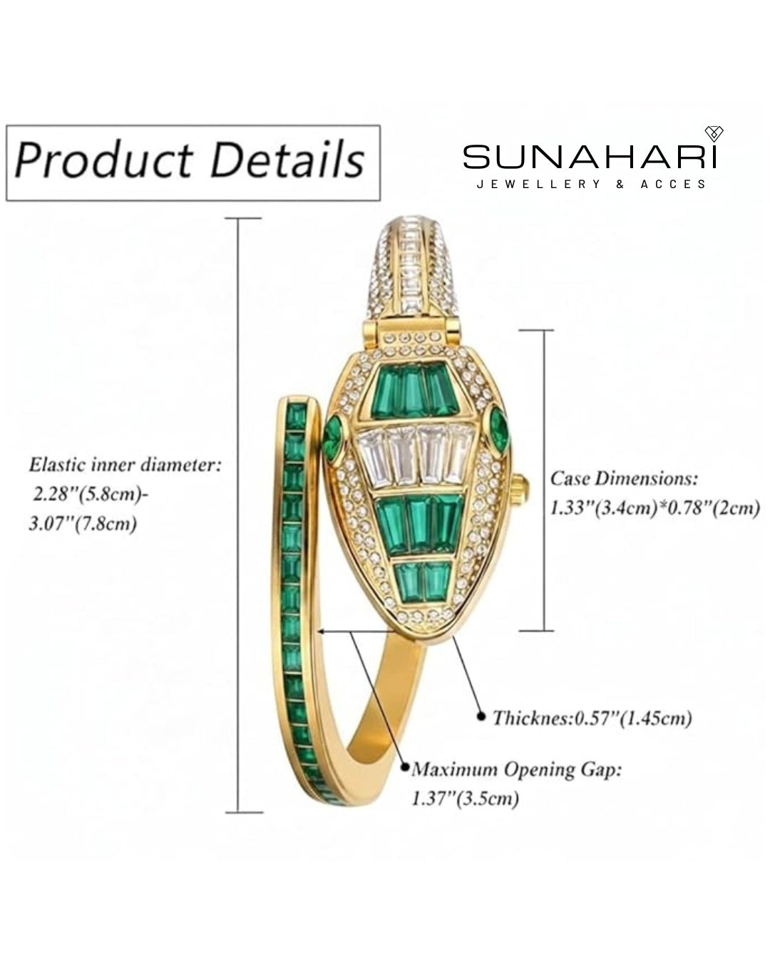 Serpenti Bracelet Watch – Emerald Green