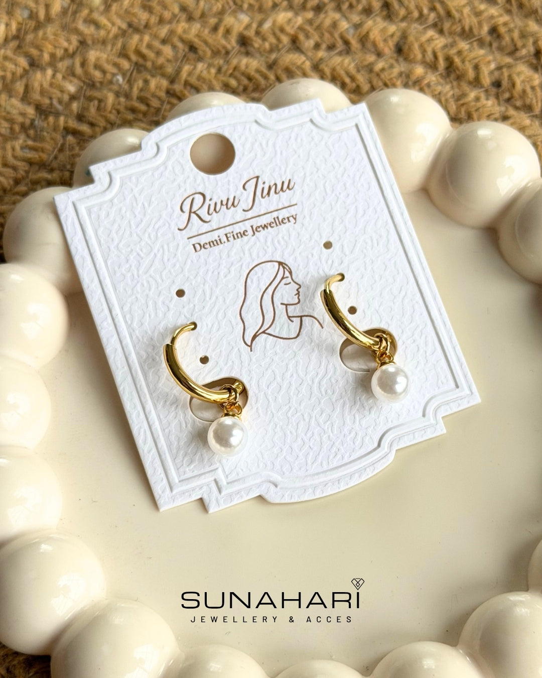 Ophelia Pearl Earrings - Anti Tarnish