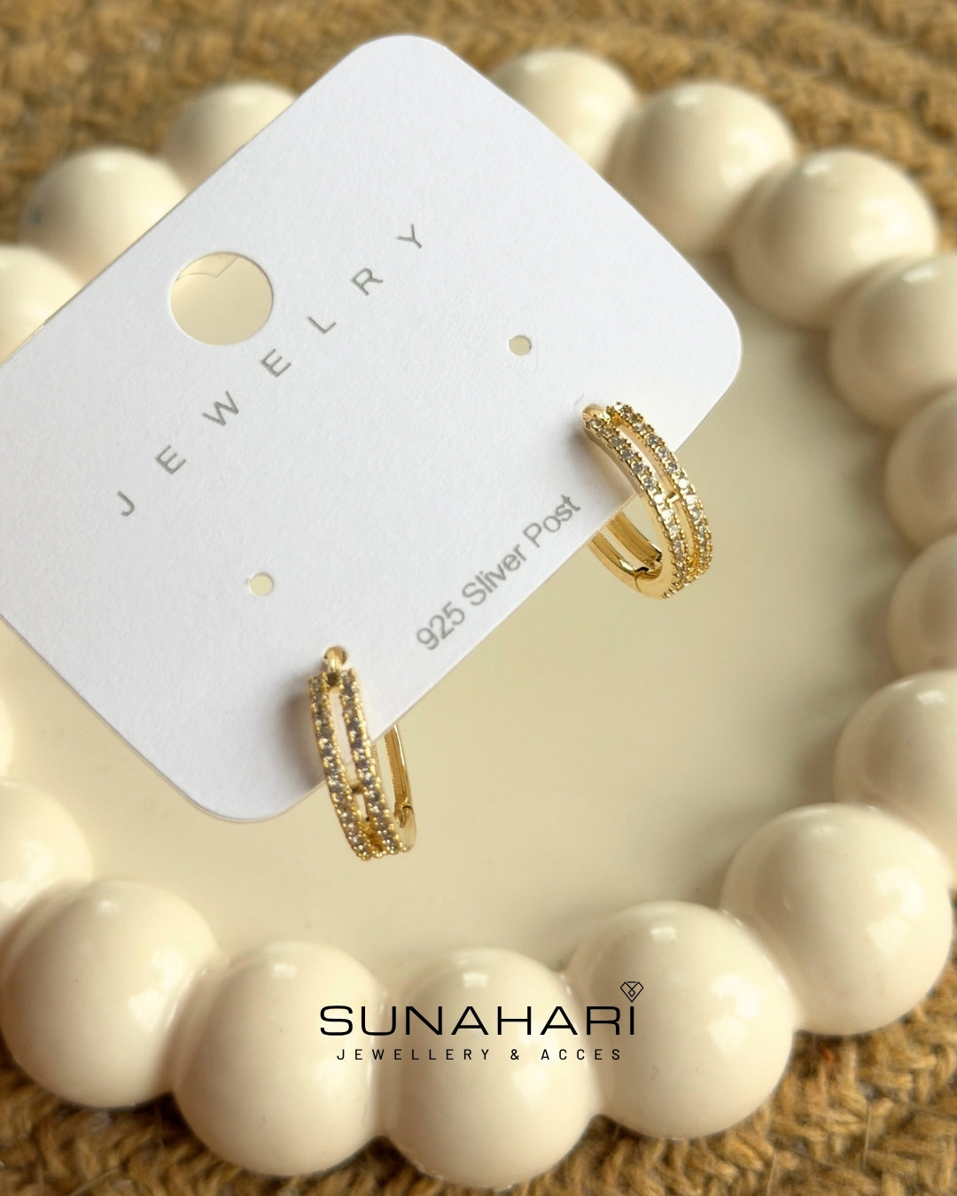 Golden Whisper Hoops