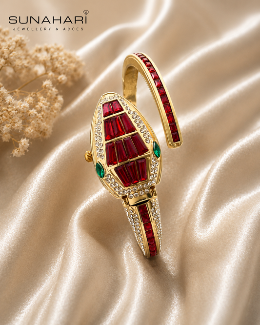 Serpenti Bracelet Watch – Ruby Red